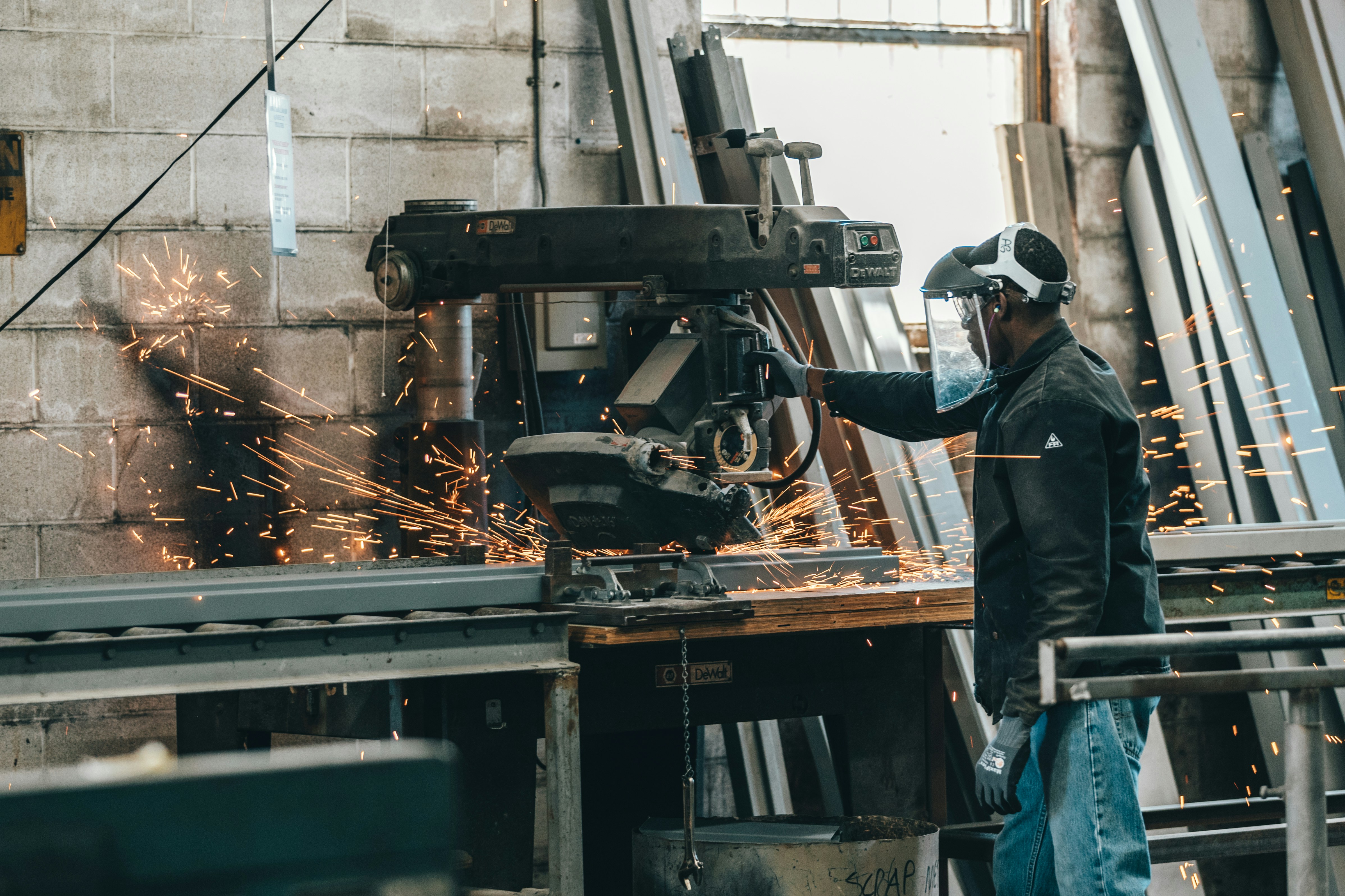 Operator using hand tools